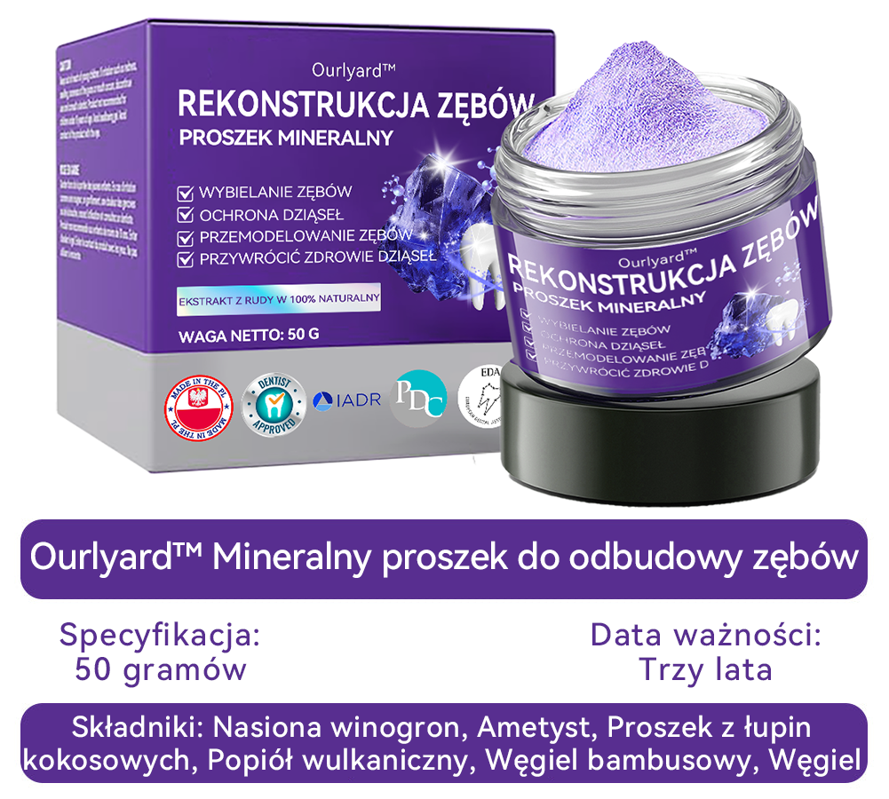 ☄️Ourlyard™ Proszek mineralny do regeneracji zębów 🦷 (zalecany przezBDA)✨✨✨